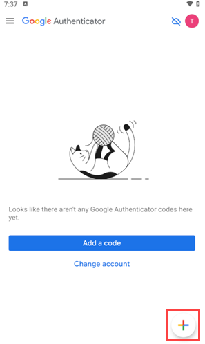 Select Add a code or the plus (+) icon. 
