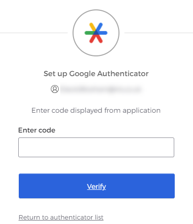 You are asked to verify the code on the app. This will happen each time you log in. 
