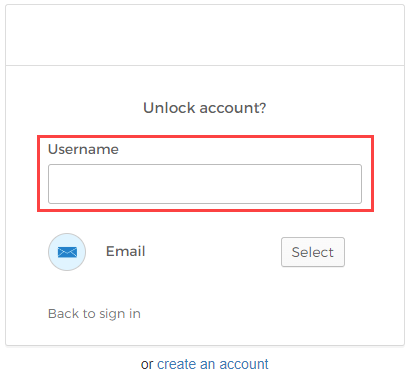 Go to Username and enter your email address.