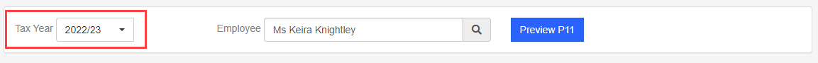 To choose a different year, select Tax Year.