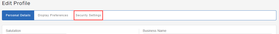 Select Security Settings.